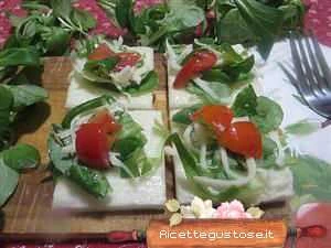 tartine valeriana e losa con capra ricetta