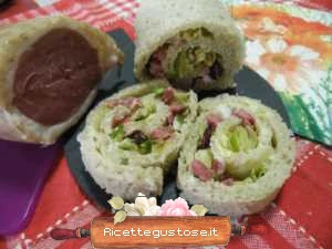tramezzini arrotolati appetitosi