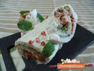 tronchetto di natale tonno e pomodori ricetta