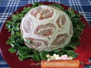 zuccotto salato pancarre tonno e pomodori