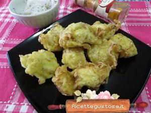 ricetta frittelle pesce ghiaccio sesamo curcuma