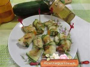 gamberoni e zucchine alla griglia ricetta