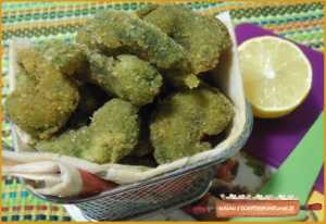 gamberoni fritti pastella spinaci