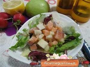 tartare di salmone e mela verde