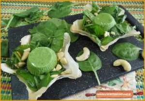 cestini pasta fillo panna cotta spinaci ricetta