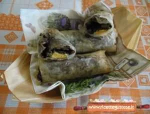 ricetta involtini pasta fillo ceci  verdi uova di quaglia