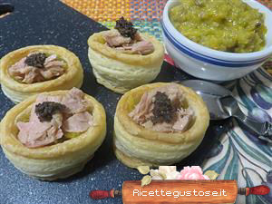 vol-au-vent tonno e peperoni