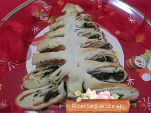 albero di natale broccoletti e salmone