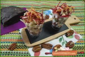 bicchierini salati con feta barricata speck di struzzo e noci pecan ricetta