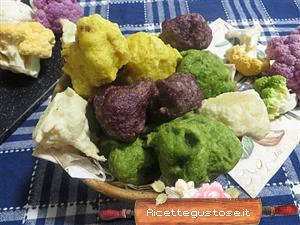 cavolfiore in pastella colorata ricetta