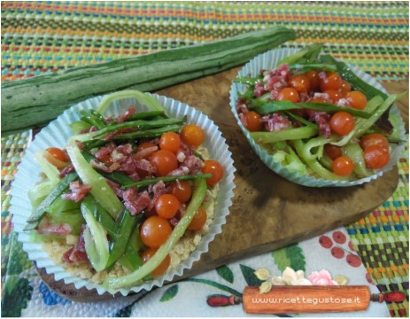 cheesecake salati cetriolo salame  e spinaci