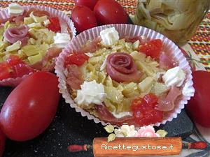 cheesecake salato prosciutto carciofini