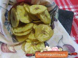 chips di platano fritte