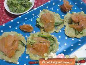 cialde di parmigiano zucchine e salmome