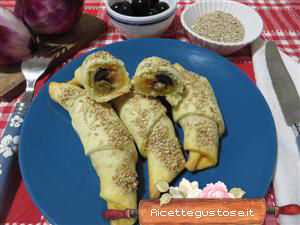 cornetti pasta brisee al sesamo bianco