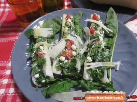 coste di sedano rucola e parmigiano