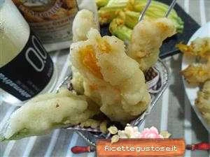 fiori di zucca in pastella frizzante ricetta