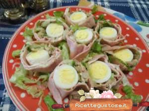 girelle mortadella di pollo uova di quaglia ricetta