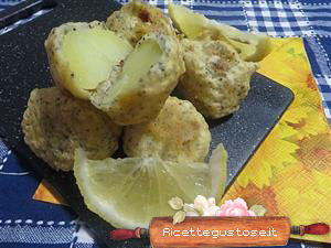 patate in pastella si semi di papavero