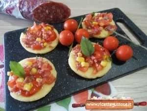 sfizi di polenta con salame di camoscio ricetta