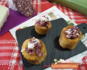 platano fritto salame e pecorino