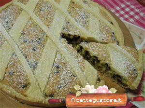 Crostata cocco e gocce di cioccolata