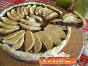 crostata di mele  crema cioccolato