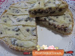 crostata ricotta e gocce di cioccolato