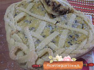crostata ricotta e gocce di cioccolato