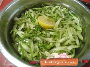 zucchine grigliate rucola e cotto