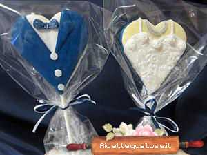 biscotti decorati pasta di zucchero uomo e donna