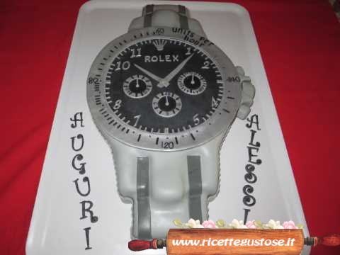 torta decorata orologio rolex