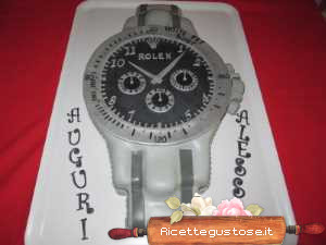 torta decorata oroglogio rolex