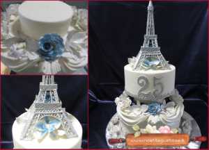 torta decorata torre eiffel