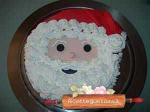 torta decorata viso babbo natale