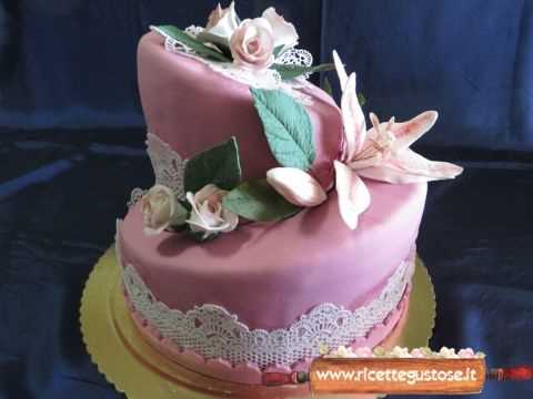 torta wonky rose e lilium pasta di gomma