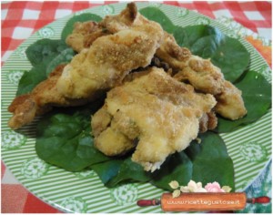 pollo panato e fritto in friggitrice ad aria