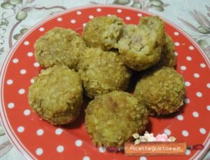 polpette zucca e patatine al tartufo ricetta