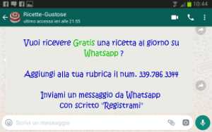 ricette whatsapp