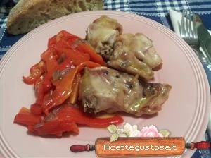 coniglio e peperoni al microonde