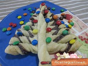 albero natale nutella e sfoglia