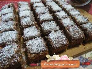 brownies cioccolato e cocco