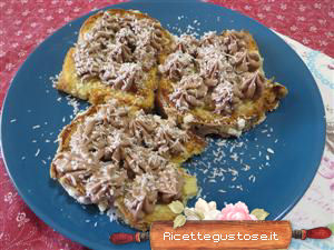 colomba grigliata panna e nutella 