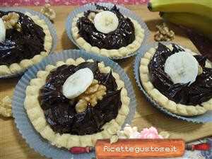 crostatine banane cioccolato fondente