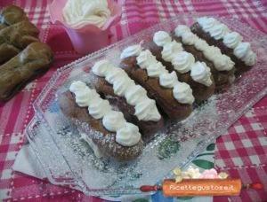 ricetta eclair ai mirtilli