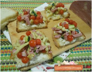 bruschetta zucchine piastra di sale mortadella di pecora ricetta