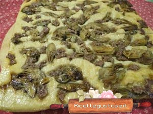 ricetta focaccia rovesciata ai carciofi
