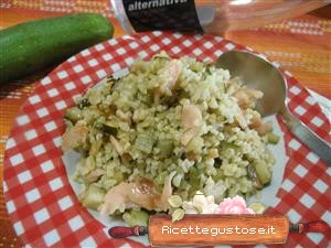 bulgur salmone e zucchine ricetta
