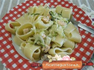 calamarata salmone e caprino ricetta