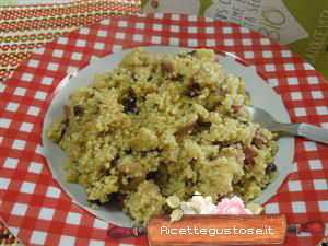 cous cous radicchio gamberetti